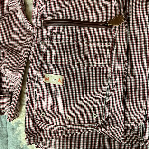 Marshall Artist Waxed Rain Jacket London Streetwear Red 2000-2012 Mens Medium - Picture 6 of 10